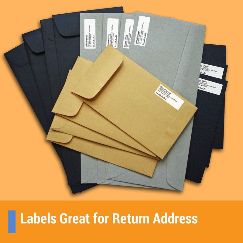 OfficeSmartLabels 1.75 x 0.66 Inch Full Sheet Shipping Labels for Laser & Inkjet Printers (1/2 x 1-3/4 inch, 60 per Sheet, White, 9000 Labels, 150 Sheets) - Image 2
